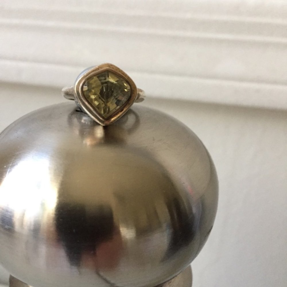 Sterling Silver and Peridot Ring